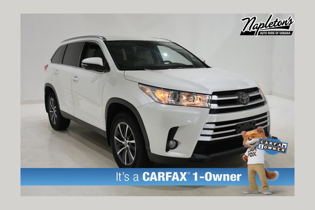 White (Blizzard Pearl) 2019 Toyota Highlander XLE AWD SUV / Crossover All-Wheel Drive 8-Speed Automatic