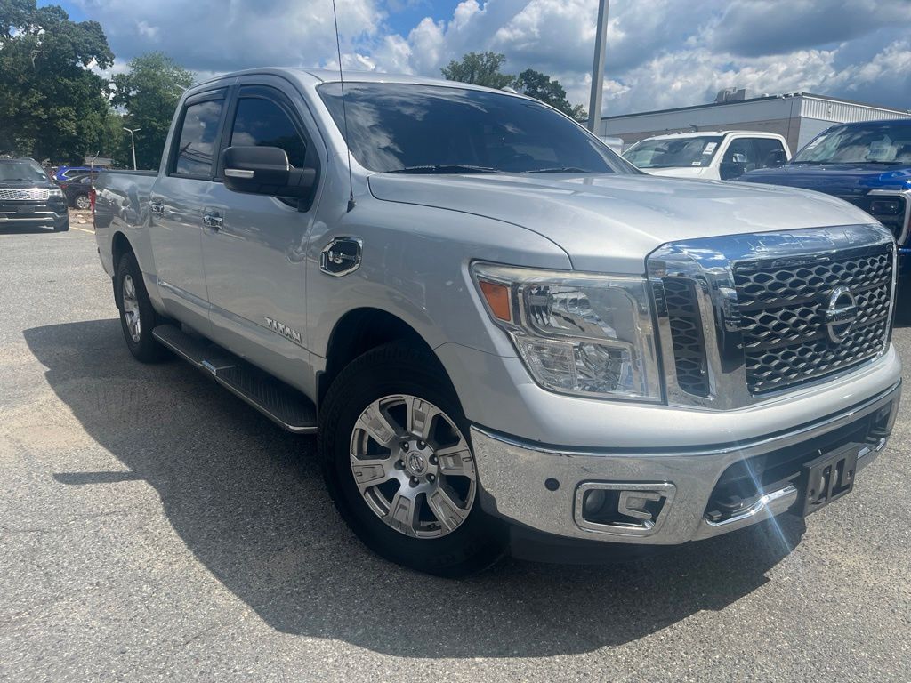 Brilliant Silver Metallic 2017 Nissan Titan Pickup Truck Four-Wheel Drive 7-Speed Automatic