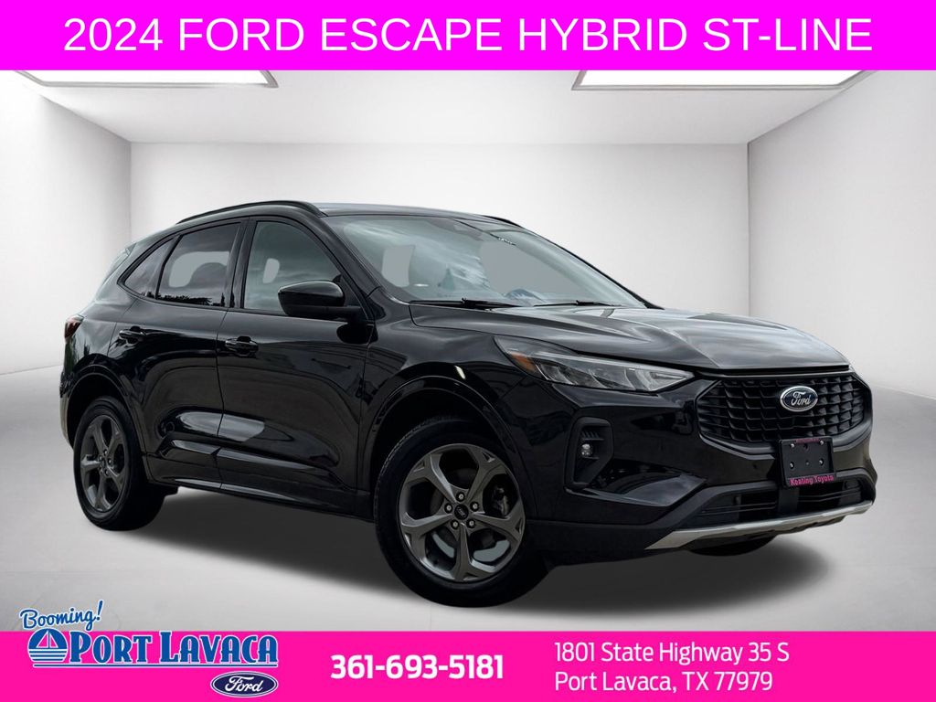Black Metallic 2024 Ford Escape Hybrid ST-Line Select AWD SUV / Crossover All-Wheel Drive Continuously Variable Transmission