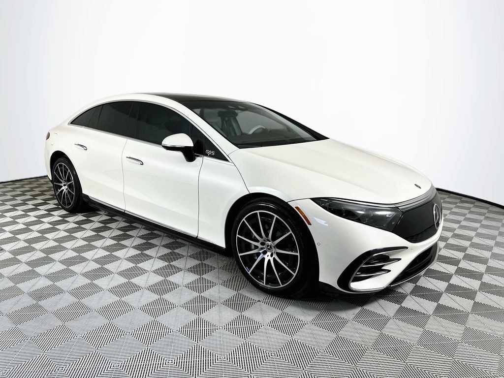 MANUFAKTUR Diamond White Metallic 2023 Mercedes-Benz EQS Sedan All-Wheel Drive 1-Speed Automatic