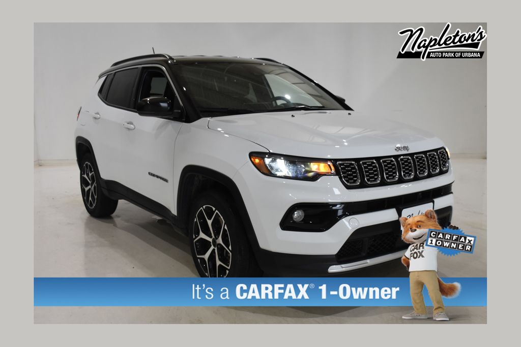 Bright White Clearcoat 2025 Jeep Compass SUV / Crossover Four-Wheel Drive 8-Speed Automatic