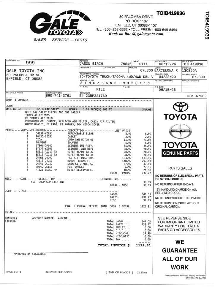 Used 2020 Toyota Tacoma Truck