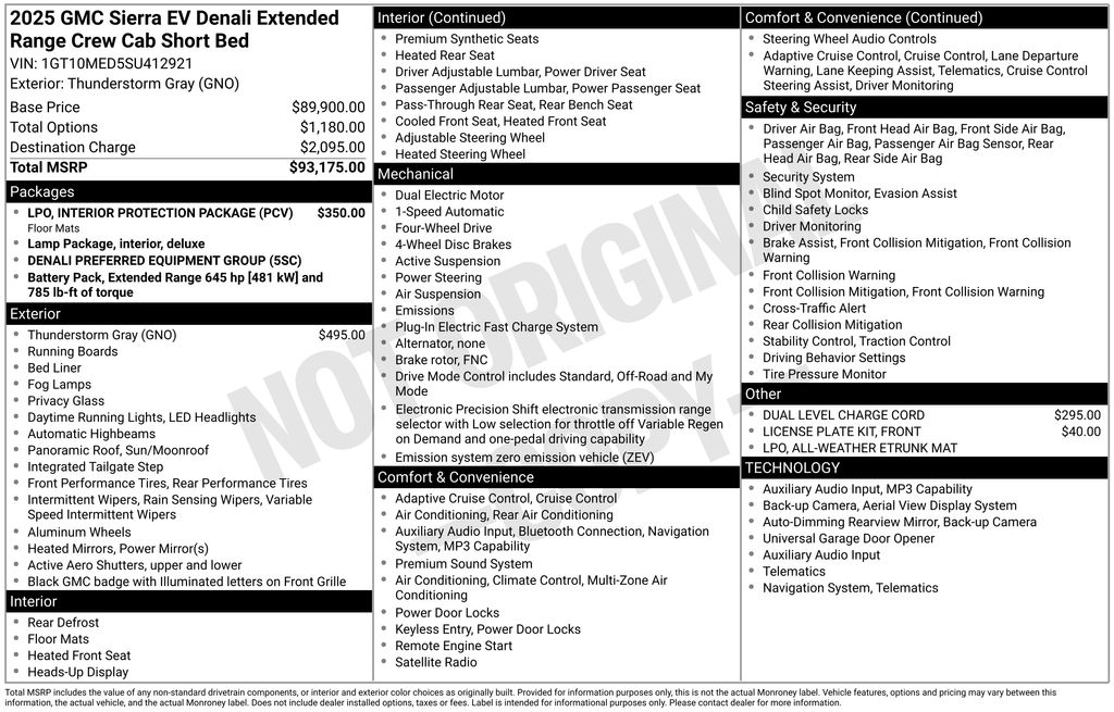 New Car 2025 Gmc Sierra Ev  Denali For Sale Under $90,000 In Austin, Texas