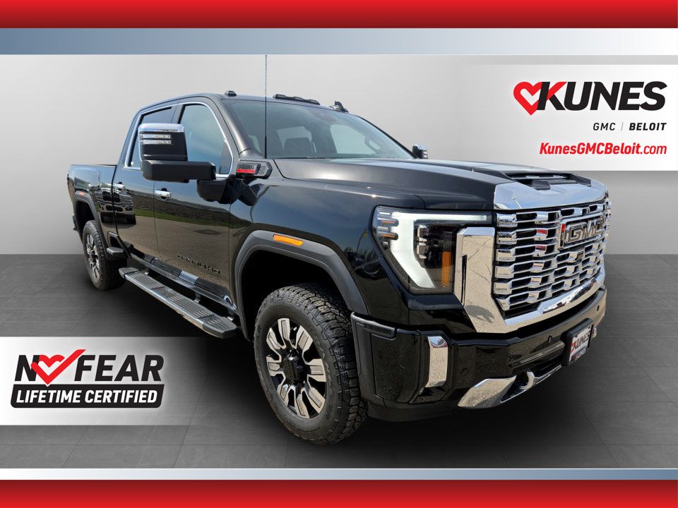Onyx Black 2026 GMC Sierra 3500HD Denali Crew Cab 4WD Pickup Truck Four-Wheel Drive Automatic