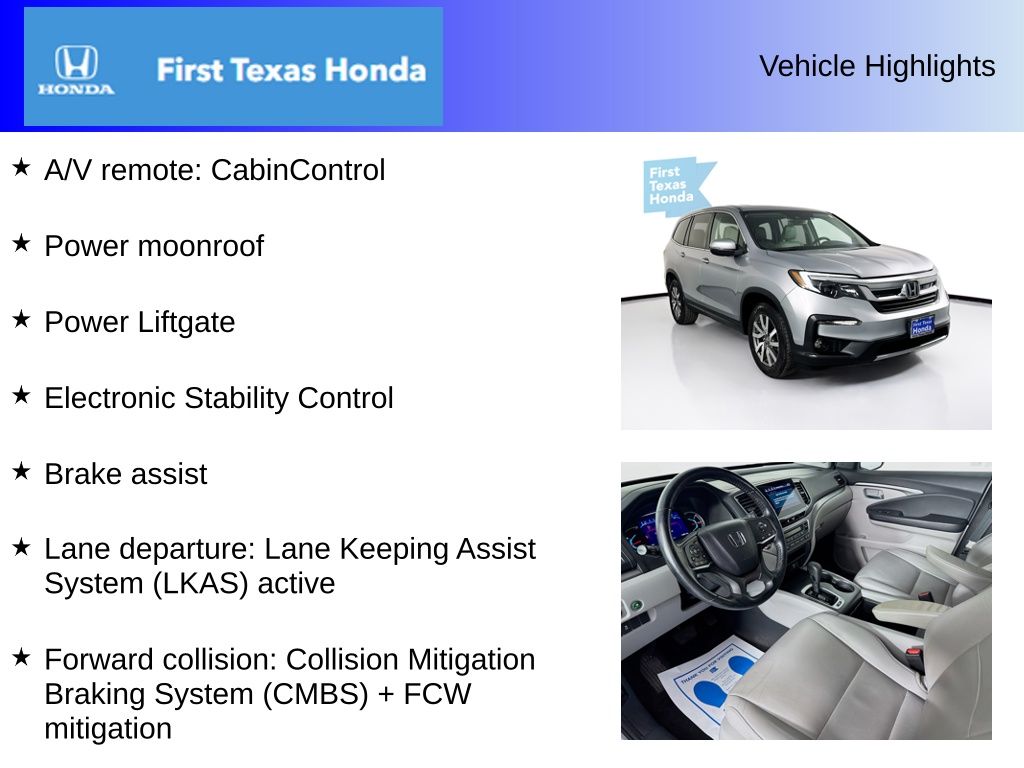 Used Car 2019 Honda Pilot  Ex-l For Sale Under $20,000 In Austin, Texas