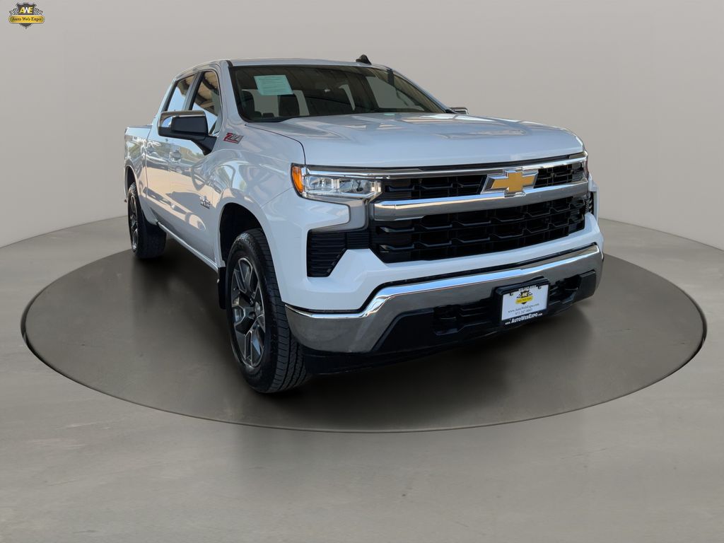 Summit White 2024 Chevrolet Silverado 1500 LT Crew Cab 4WD Pickup Truck Four-Wheel Drive Automatic