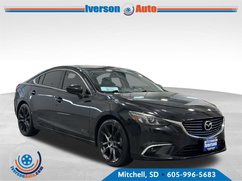 Jet Black Mica 2016 Mazda MAZDA6 i Grand Touring Sedan Front-Wheel Drive 6-Speed Automatic