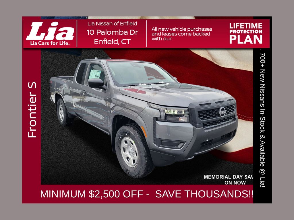6 2026 Nissan Frontier S King Cab 4WD Pickup Truck Four-Wheel Drive 9-Speed Automatic Overdrive