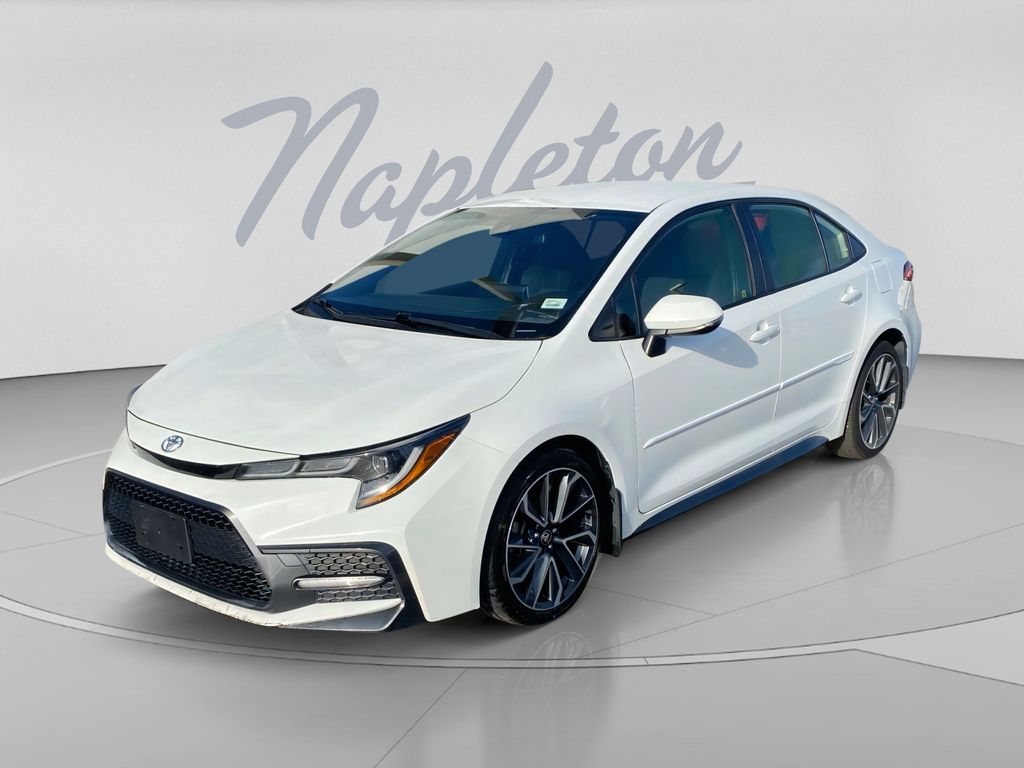 Super White 2021 Toyota Corolla Sedan Front-Wheel Drive Continuously Variable Transmission