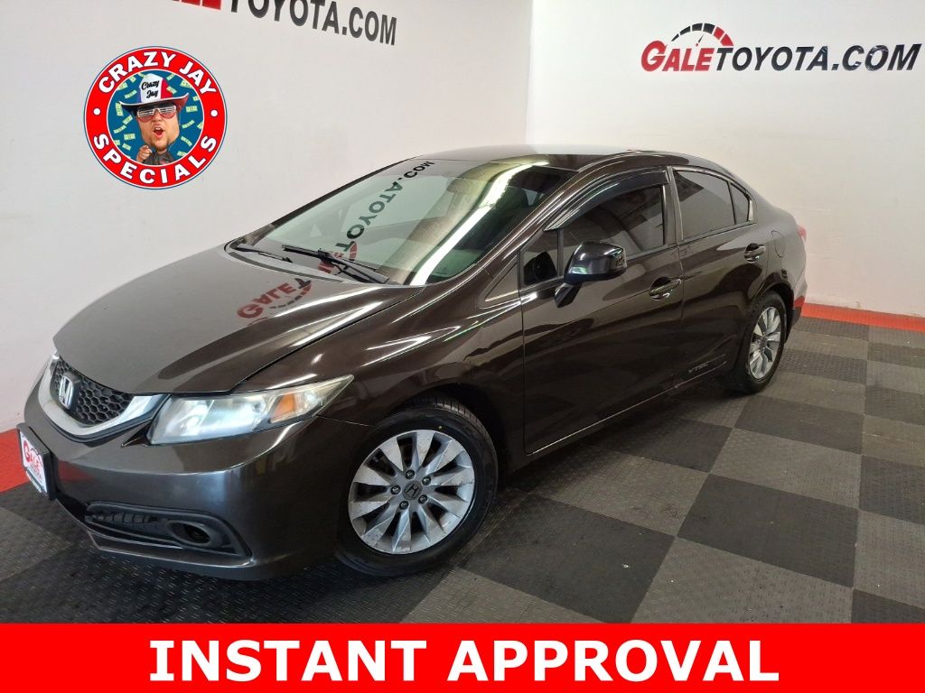 Gray 2013 Honda Civic LX Sedan Front-Wheel Drive 5-Speed Automatic