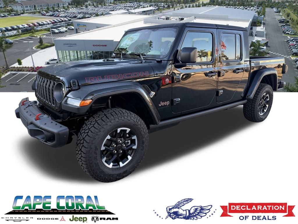 Black Clearcoat 2026 Jeep Gladiator Rubicon X Crew Cab 4WD Pickup Truck Four-Wheel Drive 8-Speed Automatic