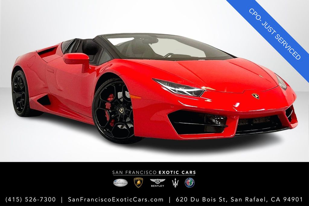 Rosso Mars Metallic 2017 Lamborghini Huracan LP 580-2 Spyder Convertible Rear-Wheel Drive 7-Speed Manual
