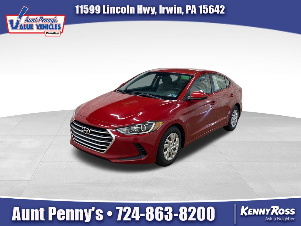 Scarlet Red 2017 Hyundai Elantra Sedan Front-Wheel Drive 6-Speed Automatic