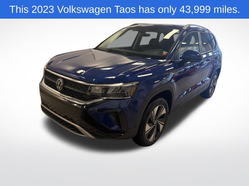 Dusk Blue Metallic 2023 Volkswagen Taos SE 4Motion SUV / Crossover All-Wheel Drive 7-Speed Dual Clutch