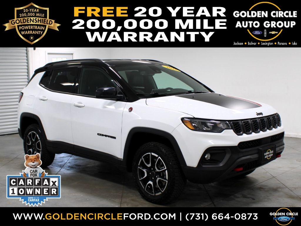 Bright White Clearcoat 2025 Jeep Compass Trailhawk 4WD SUV / Crossover Four-Wheel Drive 8-Speed Automatic