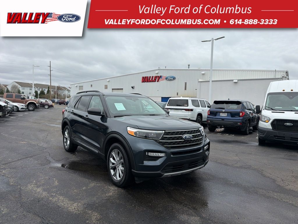Blue Metallic 2023 Ford Explorer XLT AWD SUV / Crossover All-Wheel Drive Automatic