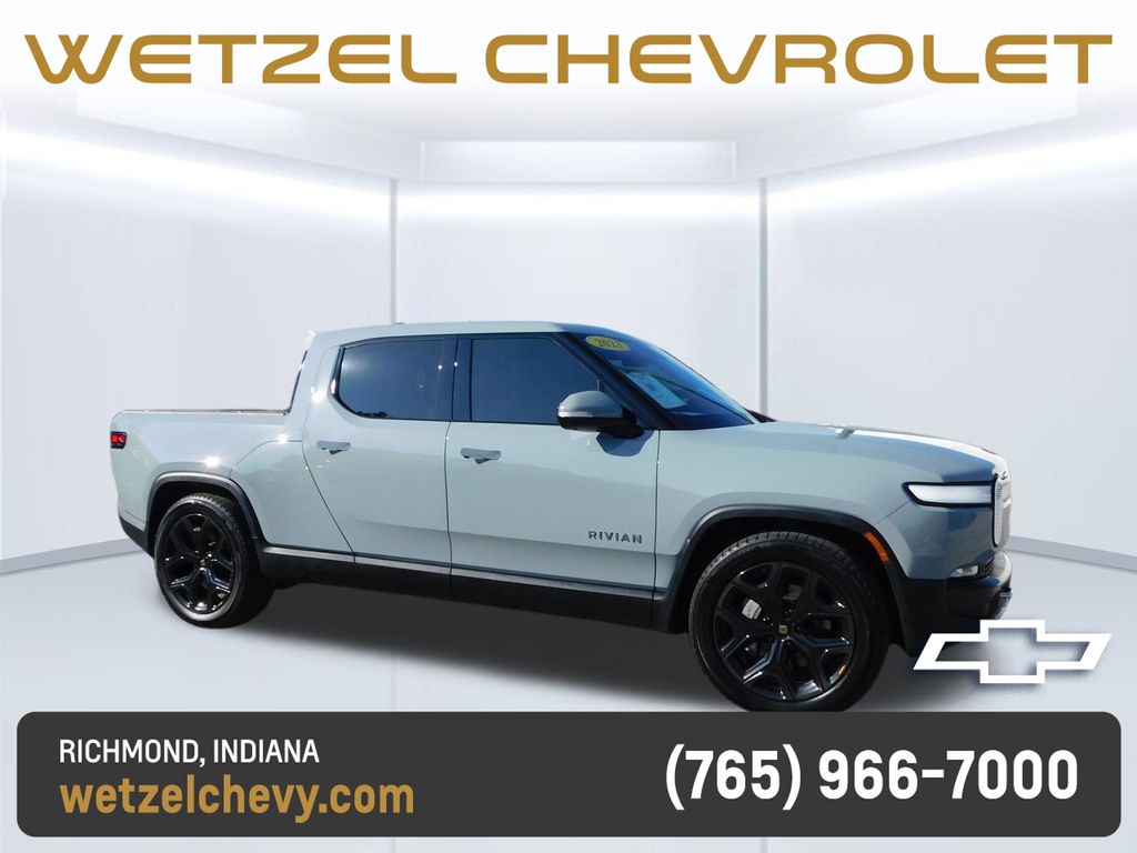 Blue 2023 Rivian R1T Pickup Truck All-Wheel Drive 1-Speed Automatic