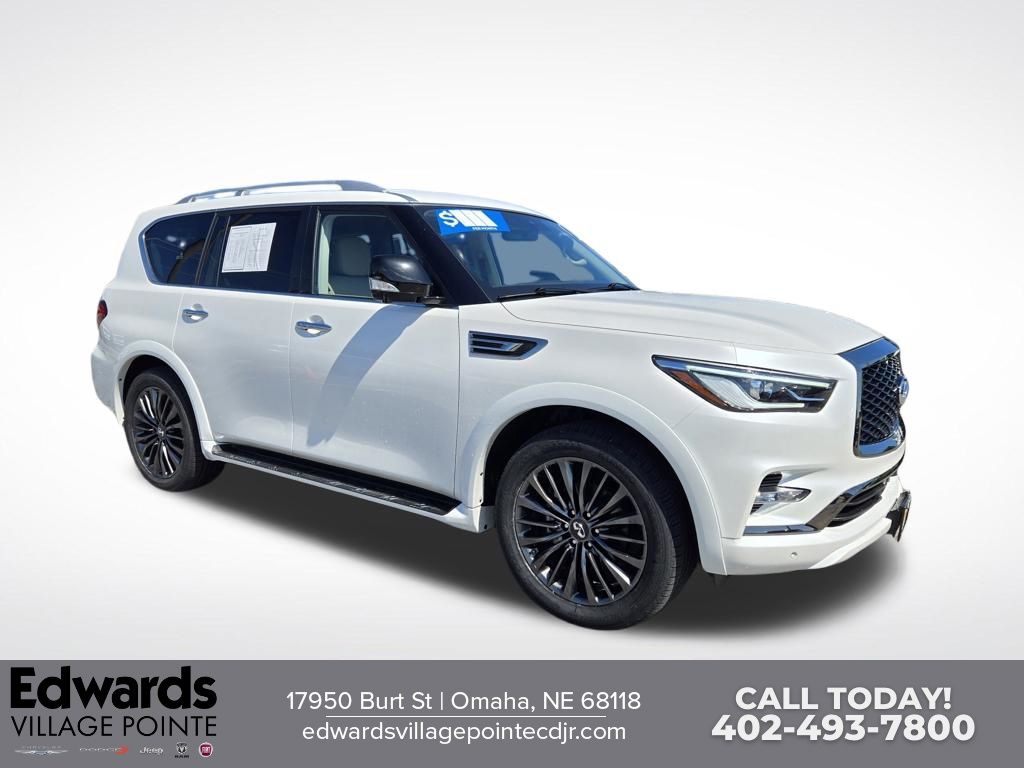 Moonstone White 2023 INFINITI QX80 SUV / Crossover All-Wheel Drive 7-Speed Automatic