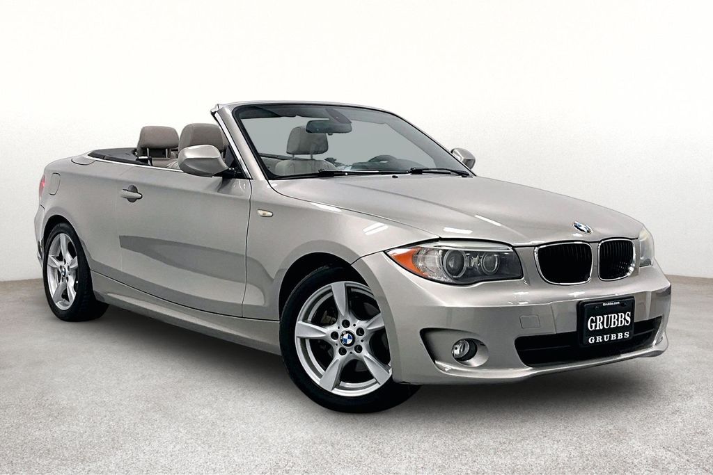 Silver Metallic 2012 BMW 1 Series Convertible Rear-Wheel Drive 6-Speed Automatic
