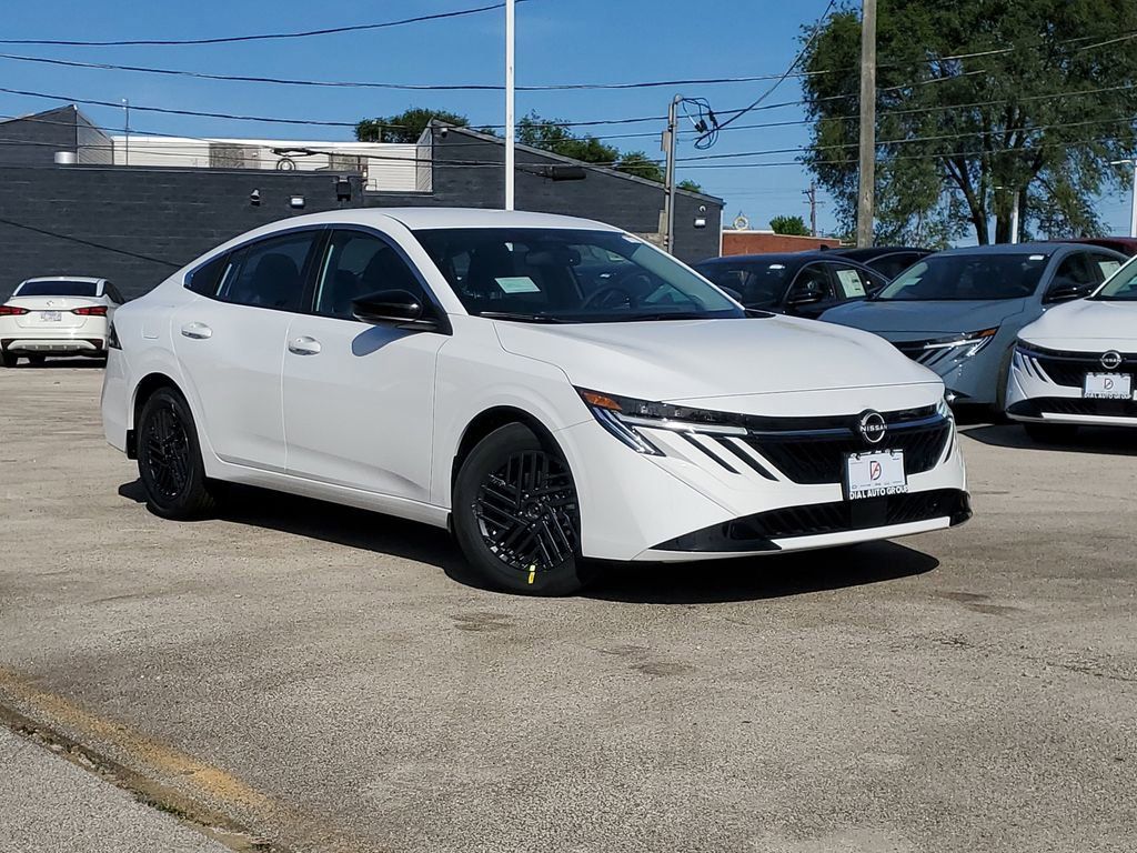 White (Fresh Powder) 2026 Nissan Sentra SV FWD Sedan Front-Wheel Drive Continuously Variable Transmission
