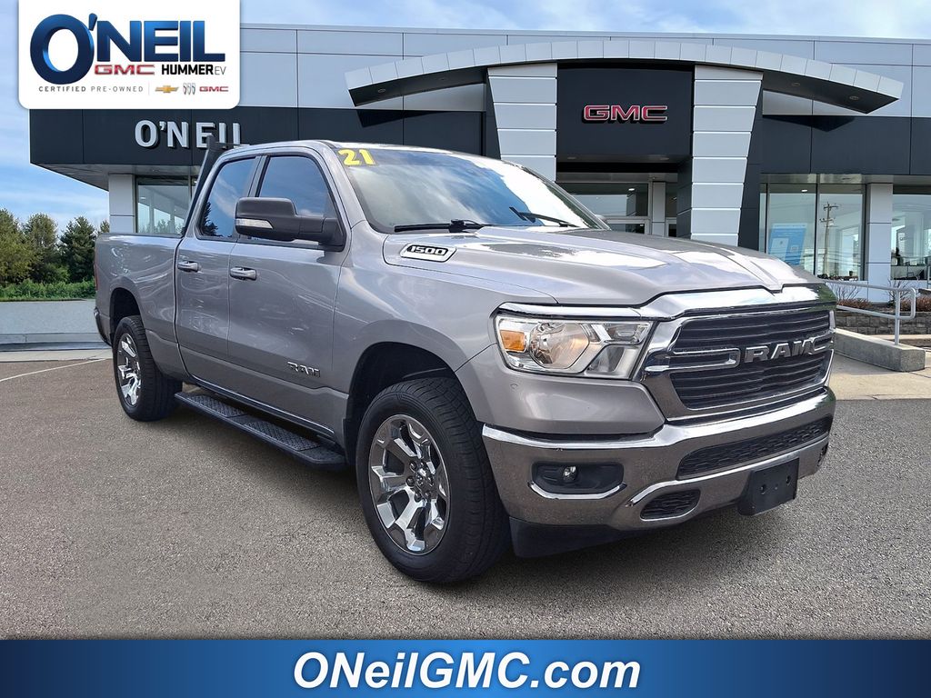 Billet Silver Metallic Clearcoat 2021 RAM 1500 Pickup Truck Four-Wheel Drive 8-Speed Automatic