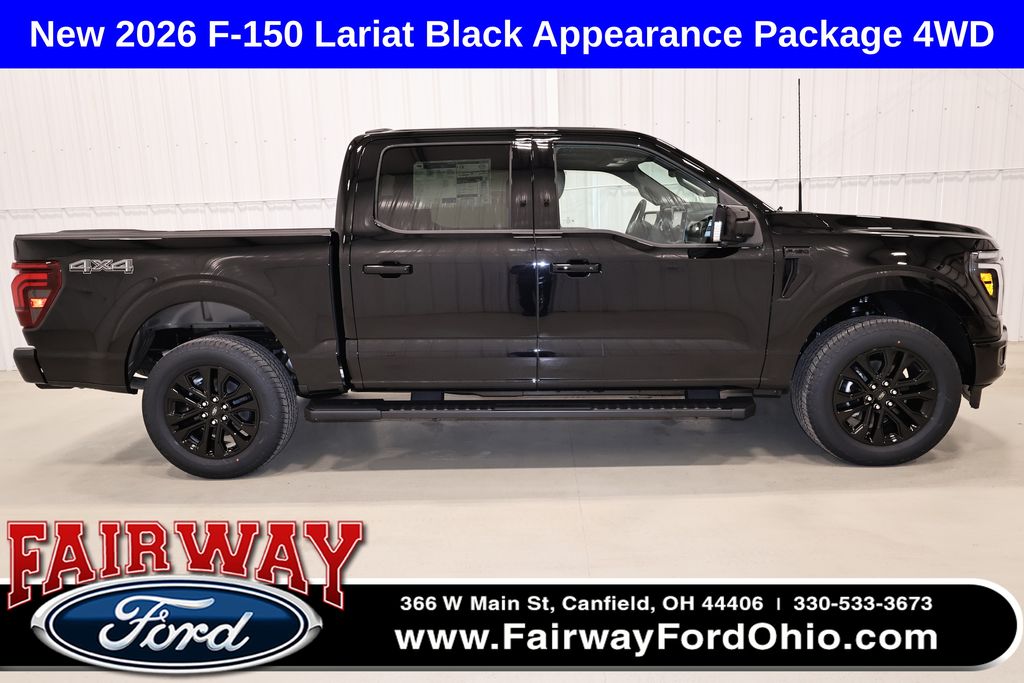 Agate Black Metallic 2026 Ford F-150 Pickup Truck Four-Wheel Drive Automatic