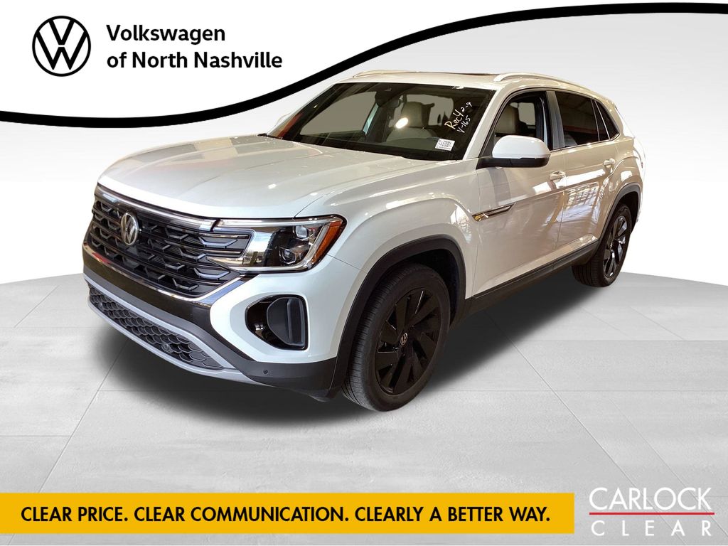 Pure White 2025 Volkswagen Atlas Cross Sport SE 4Motion with Technology SUV / Crossover All-Wheel Drive 8-Speed Automatic