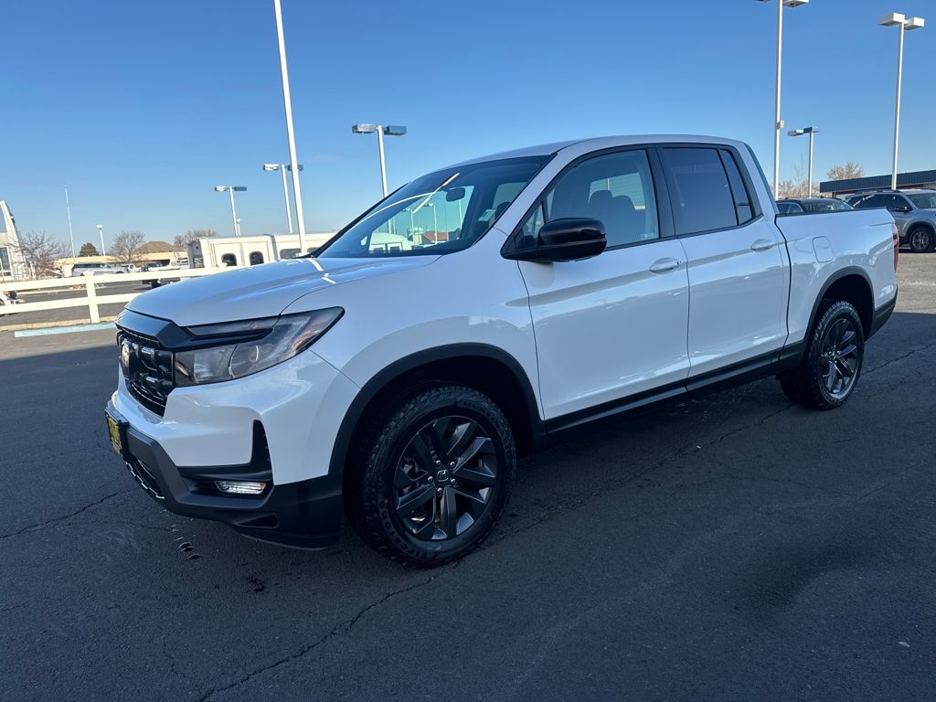 Platinum White Pearl 2026 Honda Ridgeline Sport AWD Pickup Truck All-Wheel Drive 9-Speed Automatic