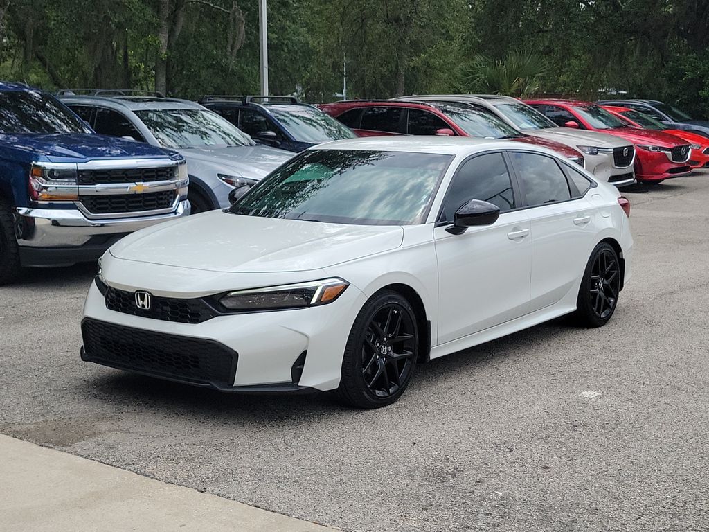 White 2026 Honda Civic Sedan Front-Wheel Drive Continuously Variable Transmission
