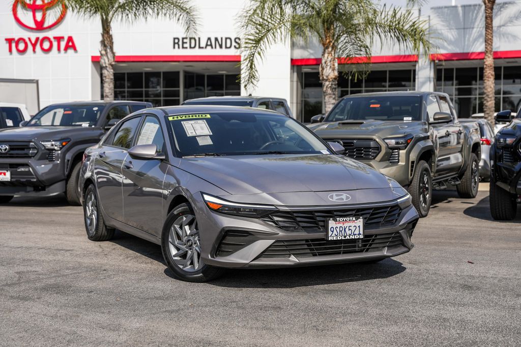 Fluid Metal 2025 Hyundai Elantra Hybrid Blue FWD Sedan Front-Wheel Drive 6-Speed Dual Clutch