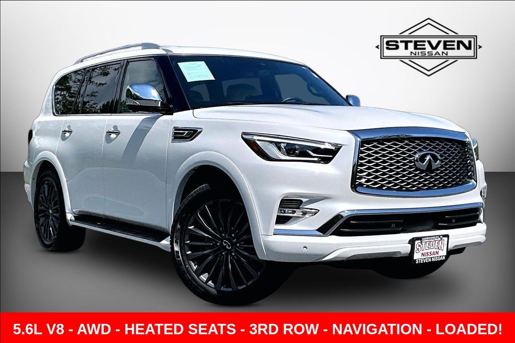 Moonstone White 2023 INFINITI QX80 SUV / Crossover All-Wheel Drive 7-Speed Automatic