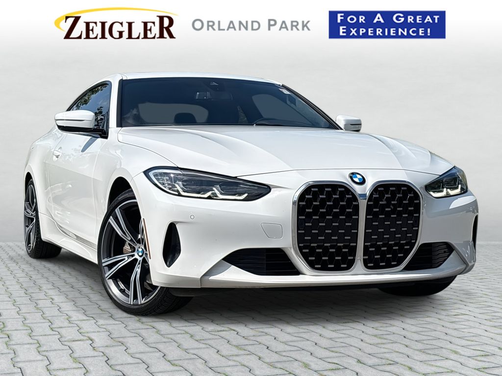 Alpine White 2023 BMW 4 Series Coupe All-Wheel Drive 8-Speed Automatic