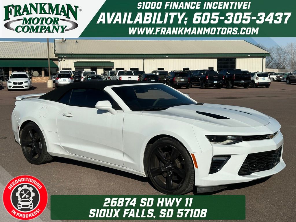 Summit White 2016 Chevrolet Camaro 2SS Convertible RWD Convertible Rear-Wheel Drive Automatic