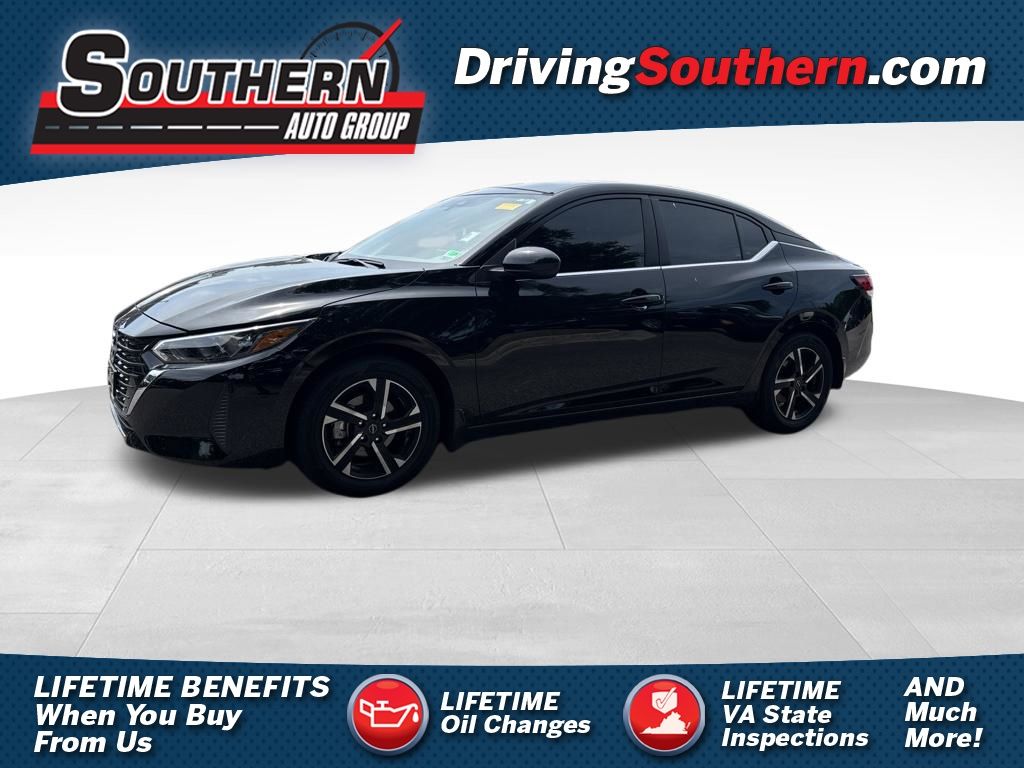 Super Black 2025 Nissan Sentra SV FWD Sedan Front-Wheel Drive Continuously Variable Transmission