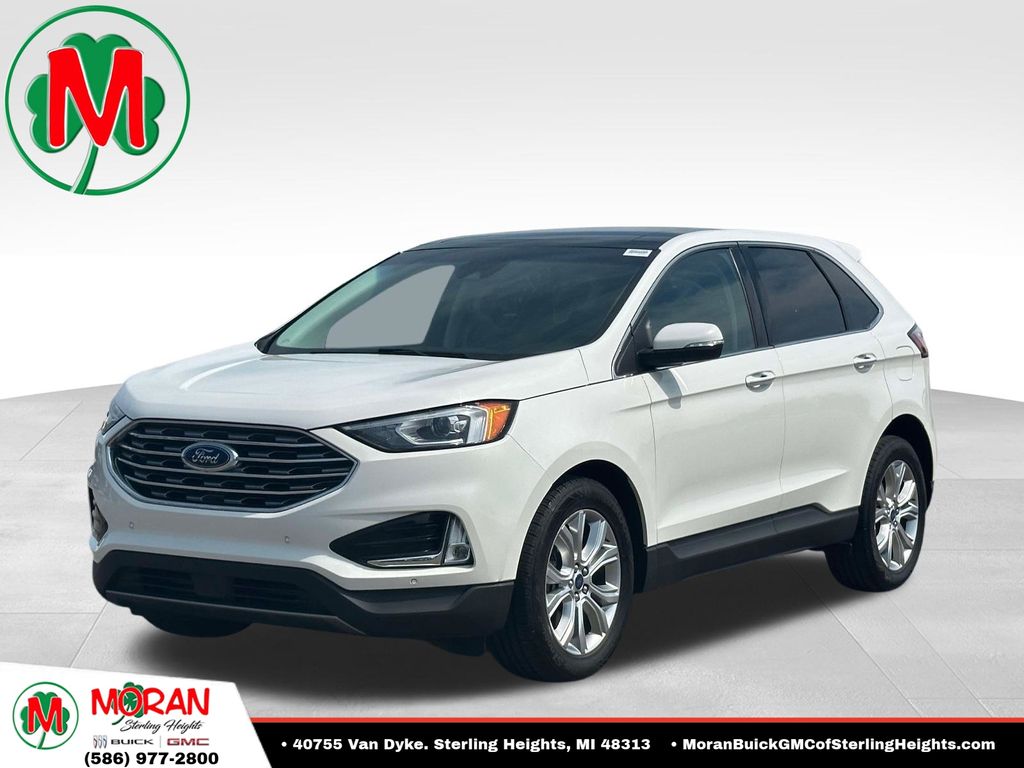 White Metallic 2020 Ford Edge SUV / Crossover All-Wheel Drive 8-Speed Automatic