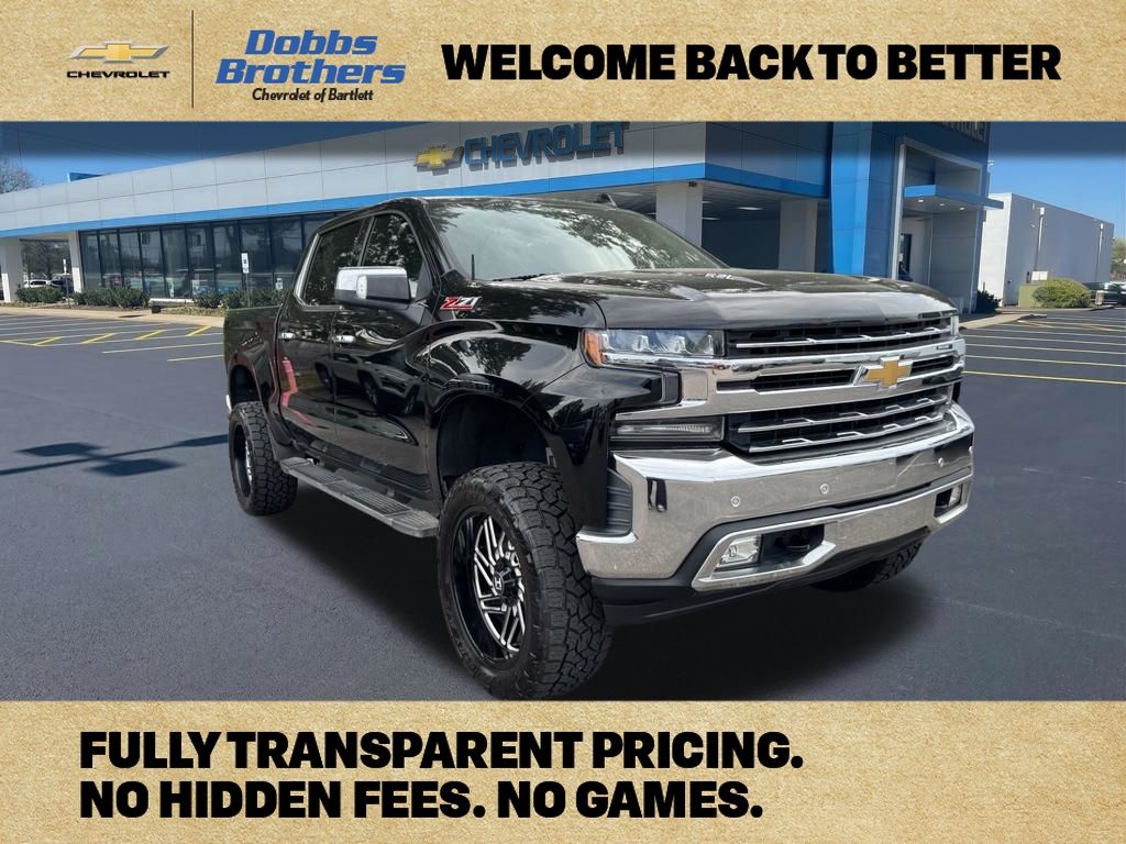 Black 2020 Chevrolet Silverado 1500 Pickup Truck Four-Wheel Drive Automatic