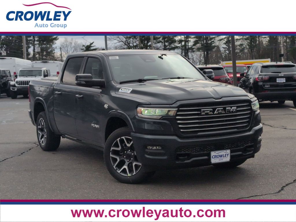 Forged Blue Metallic 2026 RAM 1500 Laramie Crew Cab 4WD Pickup Truck Four-Wheel Drive 8-Speed Automatic