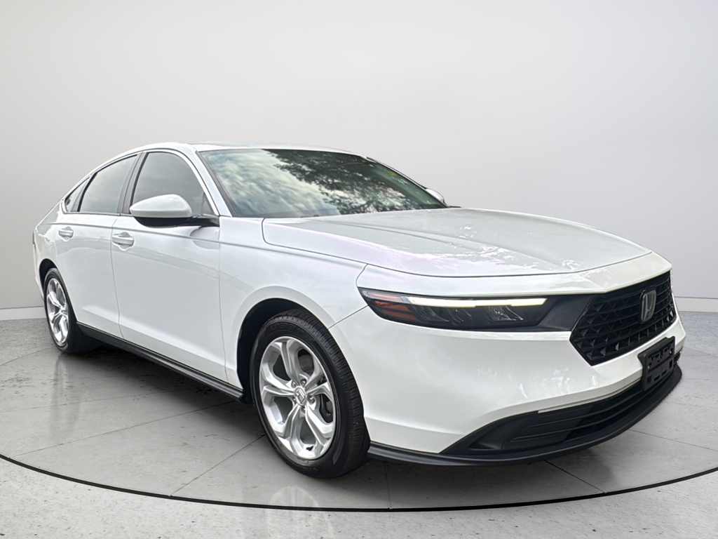 Platinum White 2023 Honda Accord Sedan Front-Wheel Drive Continuously Variable Transmission