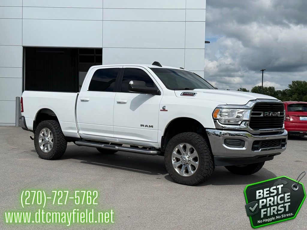 Bright White Clearcoat 2021 RAM 2500 Big Horn Crew Cab 4WD Pickup Truck Four-Wheel Drive 6-Speed Automatic