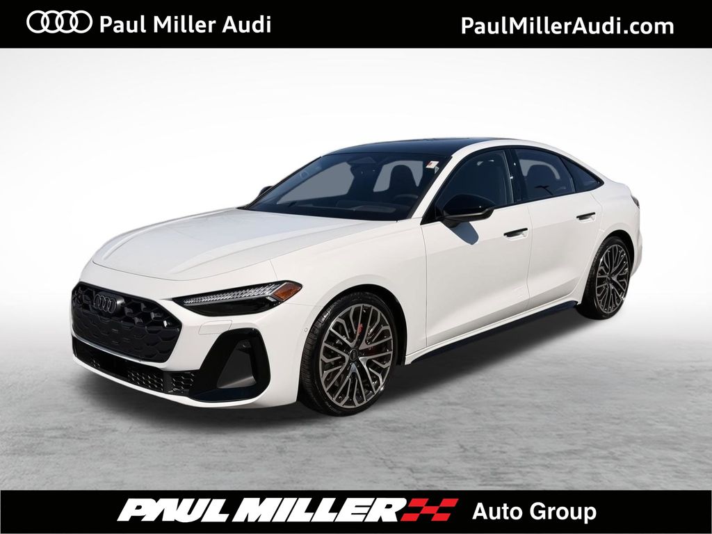 Glacier White Metallic 2025 Audi S5 3.0T quattro Premium Plus Sedan All-Wheel Drive 7-Speed Automatic