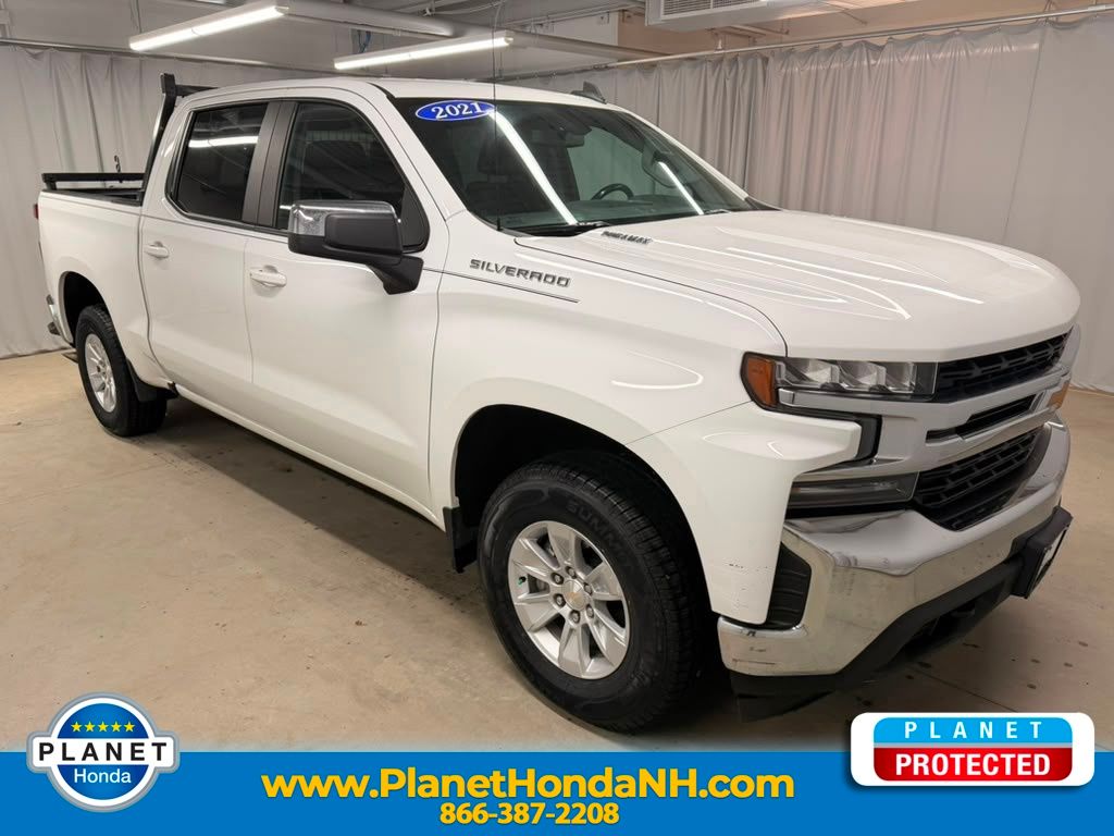 Summit White 2021 Chevrolet Silverado 1500 Pickup Truck Four-Wheel Drive Automatic