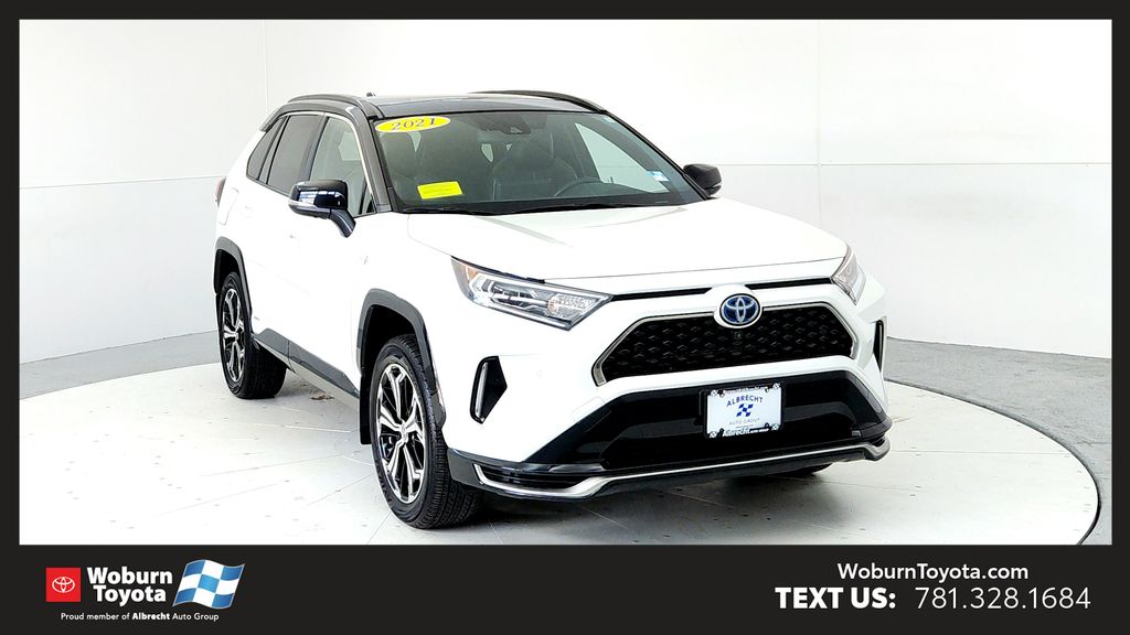 Blizzard Pearl w/Midnight Black Roof 2021 Toyota RAV4 Prime SUV / Crossover All-Wheel Drive Continuously Variable Transmission