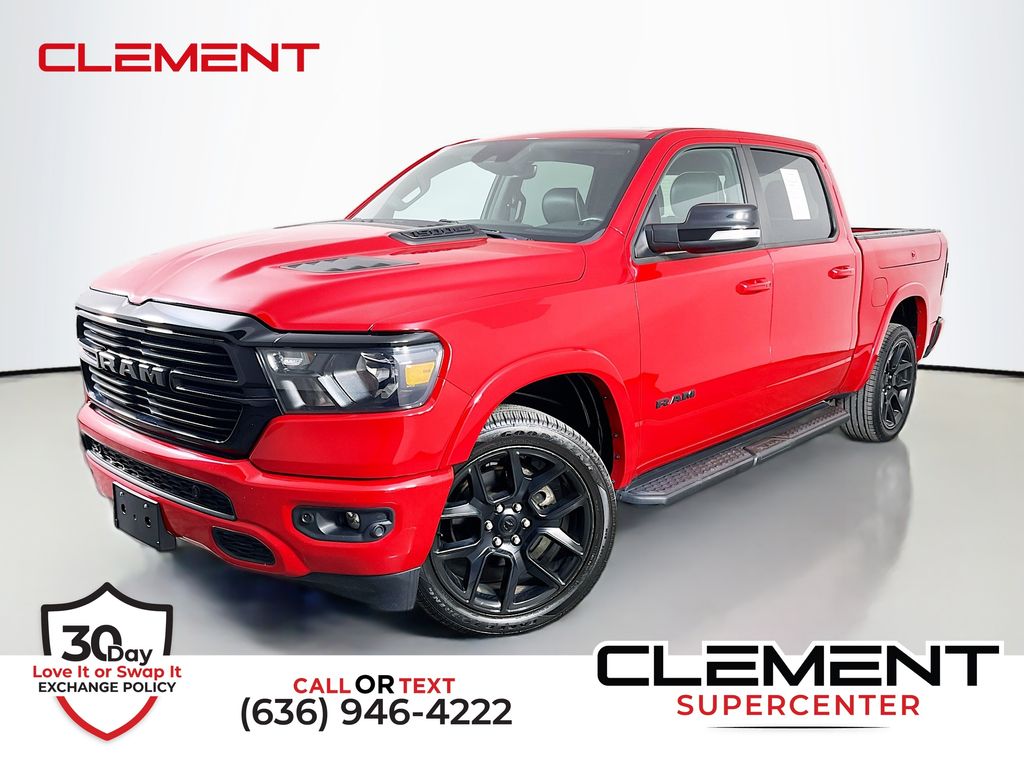 Flame Red Clearcoat 2022 RAM 1500 Laramie Crew Cab 4WD Pickup Truck Four-Wheel Drive 8-Speed Automatic