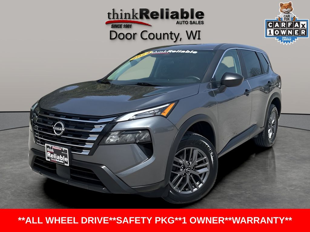 Gray (Gun Metallic) 2024 Nissan Rogue S AWD SUV / Crossover All-Wheel Drive Continuously Variable Transmission