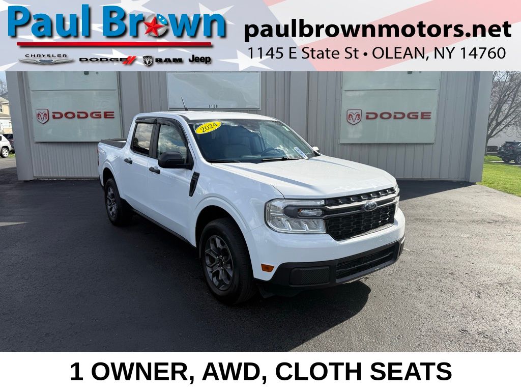 Oxford White 2024 Ford Maverick Pickup Truck All-Wheel Drive 8-Speed Automatic
