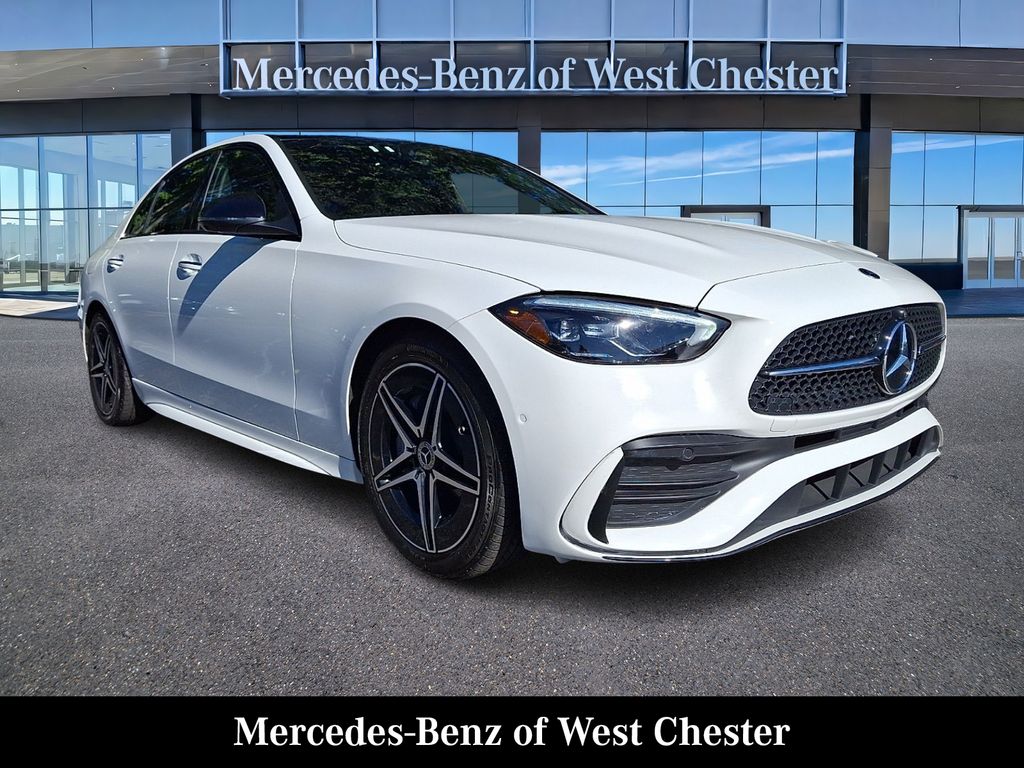 Polar White 2025 Mercedes-Benz C-Class Sedan All-Wheel Drive 9-Speed Automatic