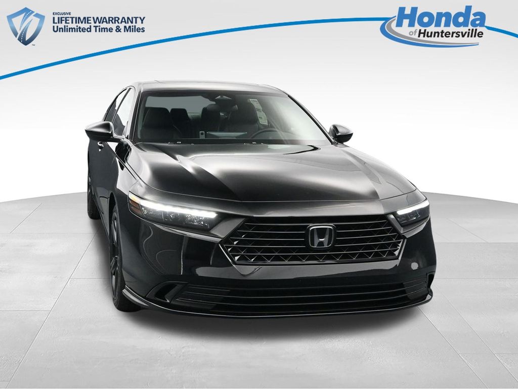 Black 2026 Honda Accord Hybrid Sedan Front-Wheel Drive Continuously Variable Transmission