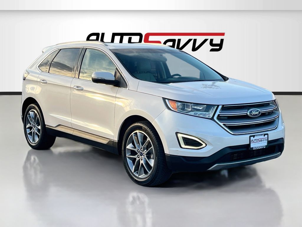 2015 Ford Edge Titanium White at North Houston Mitsubishi