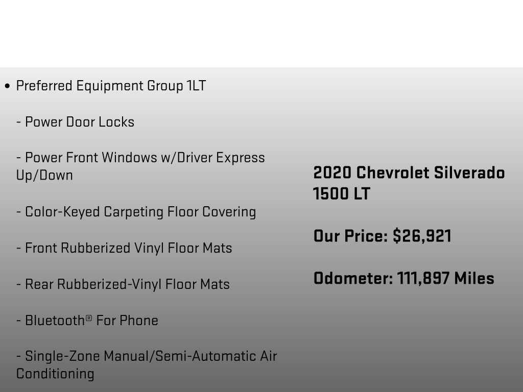 2020 Chevrolet Silverado 1500 LT Black at Klick Lewis Buick Chevrolet