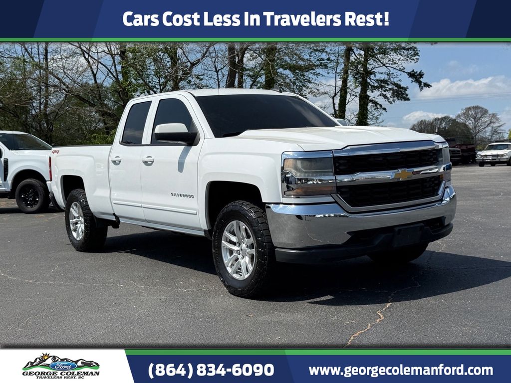 Summit White 2016 Chevrolet Silverado 1500 LT Double Cab 4WD Pickup Truck Four-Wheel Drive 6-Speed Automatic Overdrive
